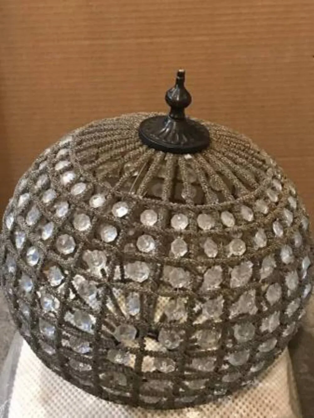 Pottery Barn Large Beaded Decorative Shade